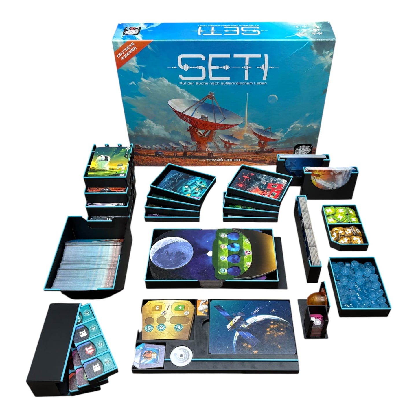 SETI Insert + Erweiterung - 3D Brettspiel Organizer