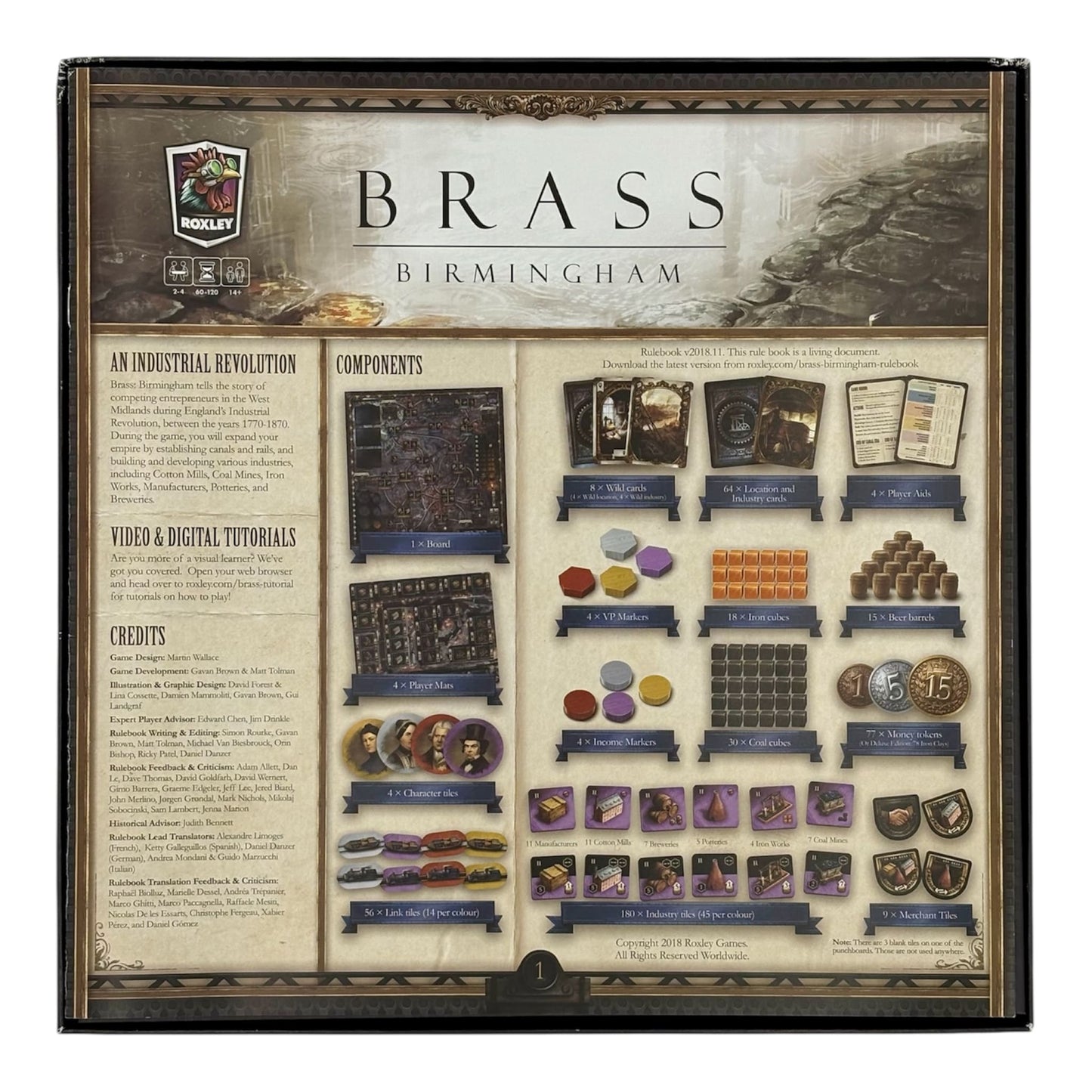 Brass Birmingham Organizer – Übersichtliches Verstauen aller Karten und Marker