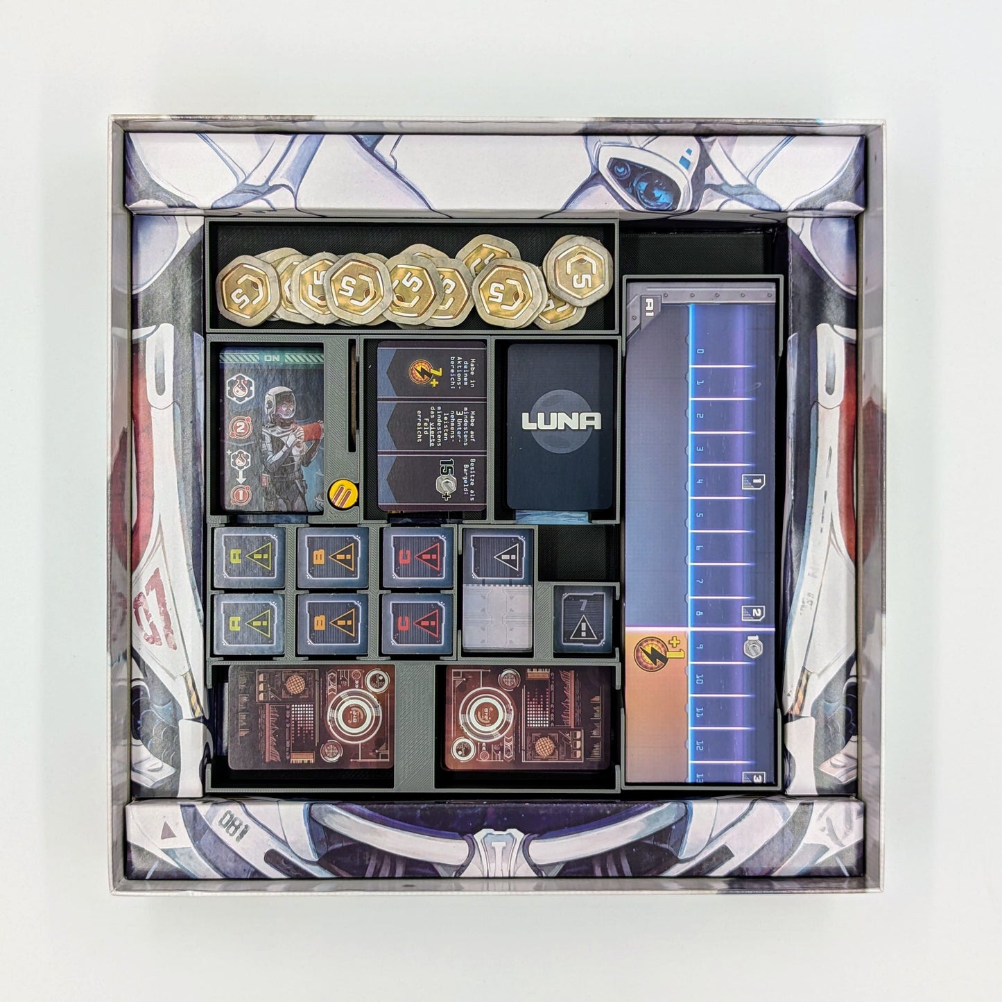 Skymines Insert, zweite Lage in der Spieleschachtel