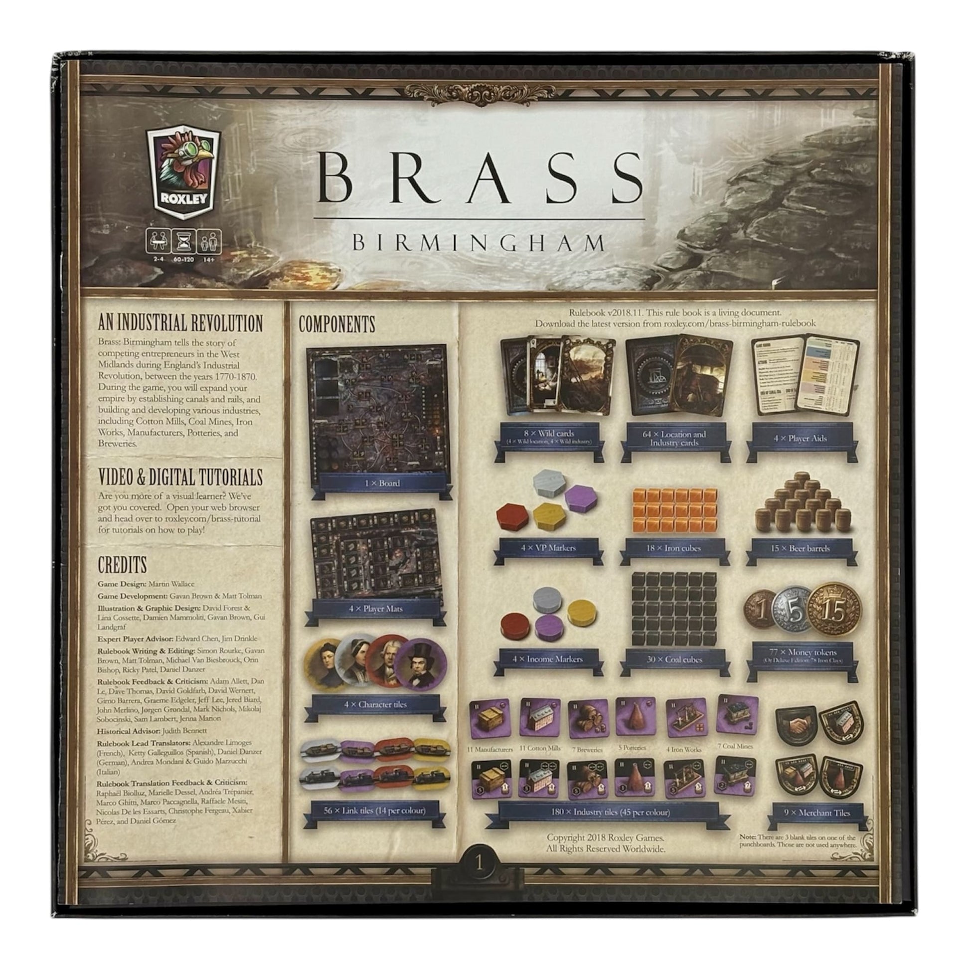 Brass Birmingham Organizer – Übersichtliches Verstauen aller Karten und Marker