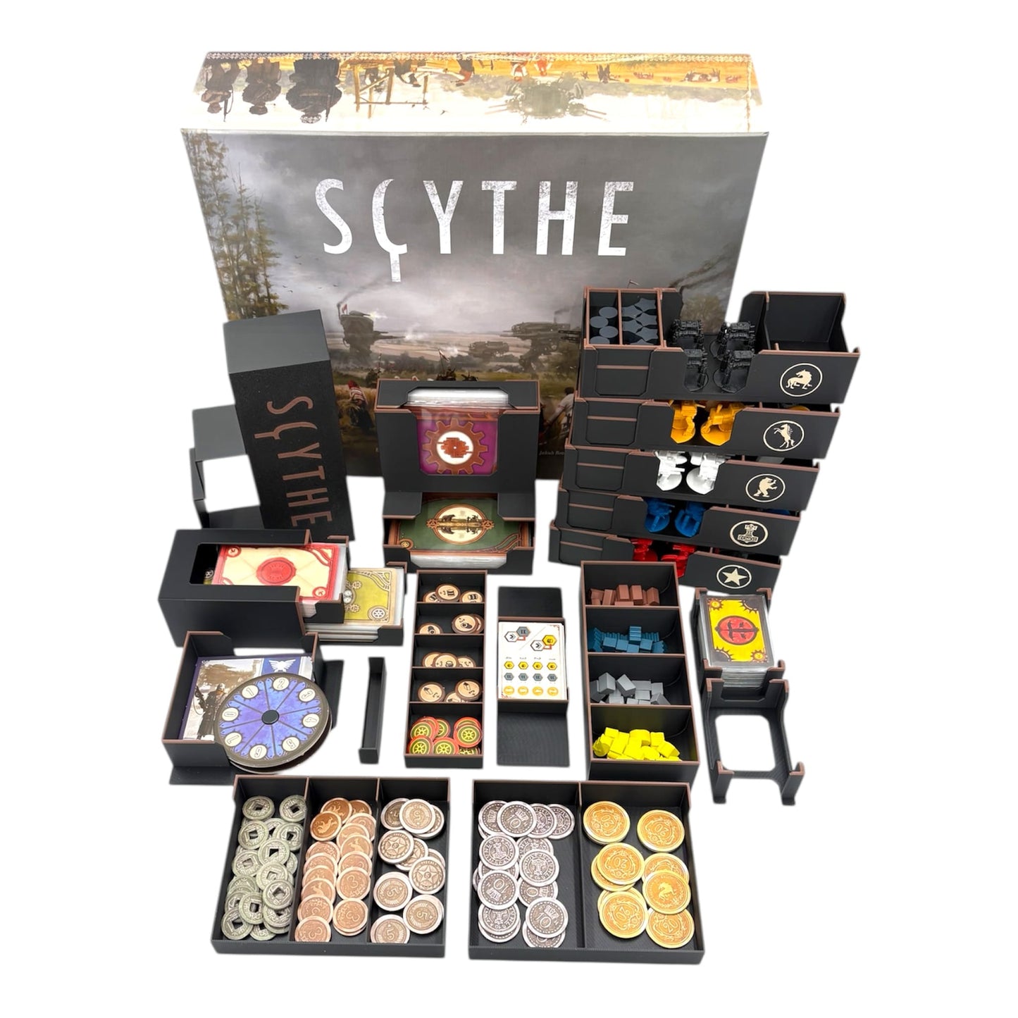 Scythe Insert Übersicht – 31-teiliger Organizer für Brettspiele
